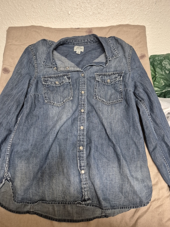 J. Crew Tops - J. Crew Blue Denim Button-Front Shirt